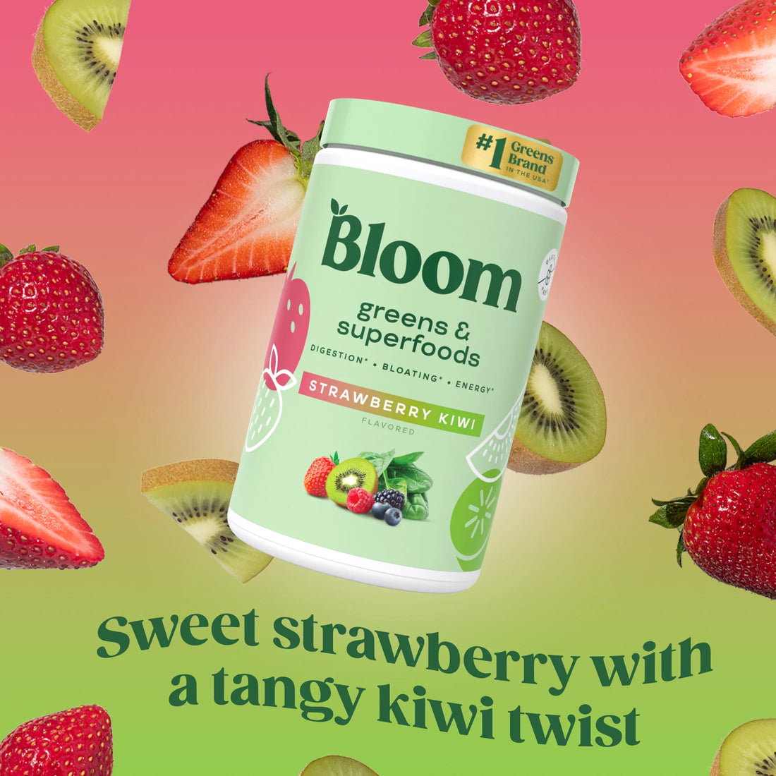 Greens & Superfoods Powder, Strawberry Kiwi, 25 Servings