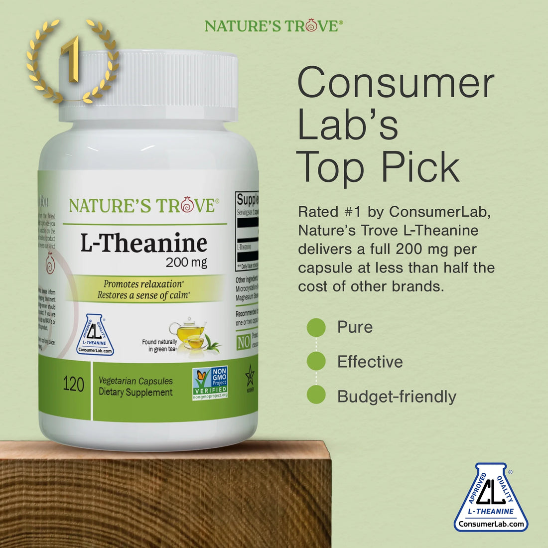 L-Theanine 200 mg — Calm Focus Ritual