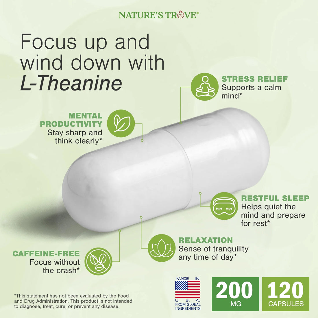L-Theanine 200 mg — Calm Focus Ritual